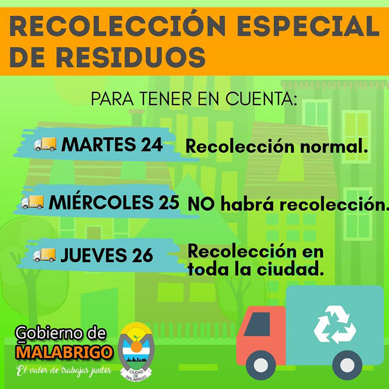 Recolección especial de reciduos